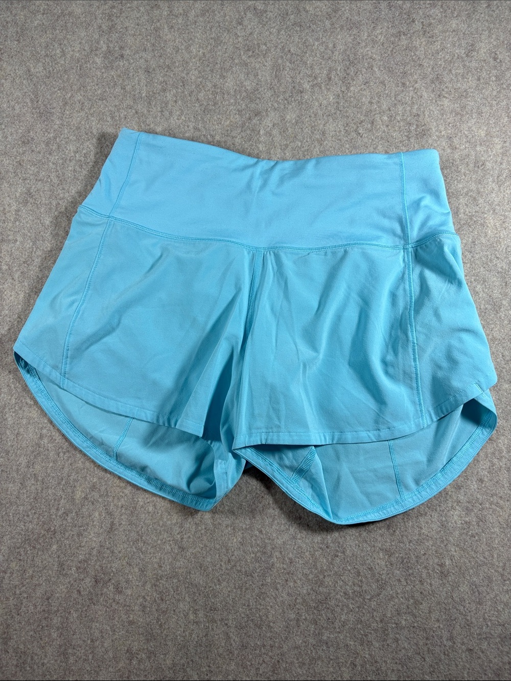 Lululemon Speed Up High-Rise Lined Short 4" Electric Turquoise 4 EUC Rare